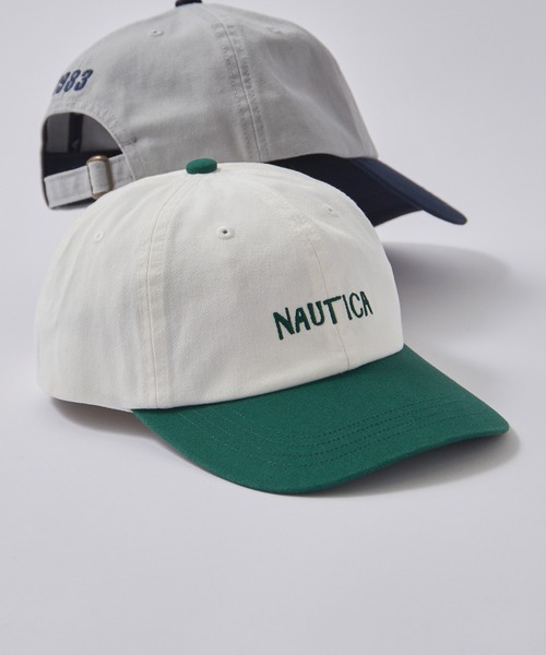NAUTICA(ノーティカ)の「【NAUTICA】2TONE 6PロゴCAP NT083 CBS(キャップ・メンズ・レッド/グリーン/ネイビー・FREE)」の2枚目の写真