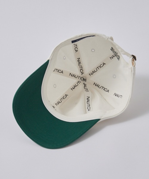 NAUTICA(ノーティカ)の「【NAUTICA】2TONE 6PロゴCAP NT083 CBS(キャップ・メンズ・レッド/グリーン/ネイビー・FREE)」の5枚目の写真