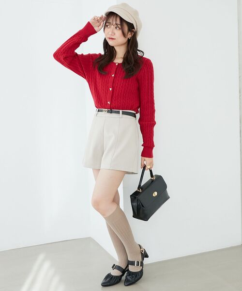 MAJESTIC LEGON(マジェスティックレゴン)の「ベルト付きショートパンツ(その他パンツ・レディース・ブラック/グレー/アイボリー/ブラック系その他/ブラック系その他2・MEDIUM)」の16枚目の写真
