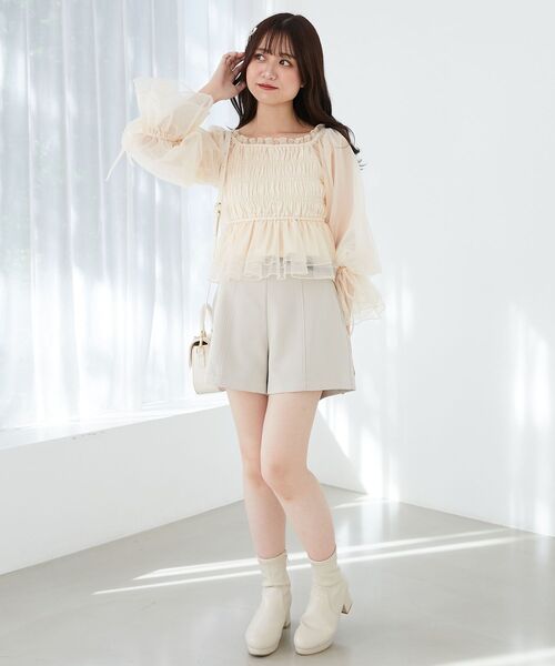 MAJESTIC LEGON(マジェスティックレゴン)の「ベルト付きショートパンツ(その他パンツ・レディース・ブラック/グレー/アイボリー/ブラック系その他/ブラック系その他2・MEDIUM)」の18枚目の写真
