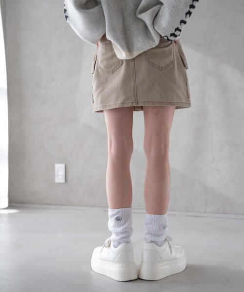 WEGO(ウィゴー)の「WEGO/ヴィンテージウォッシュカーゴミニスカート(デニムスカート・レディース・コバルトブルー/ベージュ/スカイブルー/ブラック・FREE)」の15枚目の写真