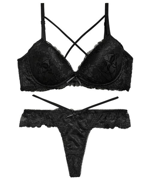 DRW(ドロー)の「【育乳×脇高でグイ寄せ】選べるショーツ レーシィブルーム コード 育乳脇高 ブラジャー & フルバック or Tバック ショーツ セット(ブラ&ショーツ・レディース・パープル/ブラック/ブラック系1/パープル系1/ブルー/ブルー系1・A65/B65/B70/B75/C65/C70/C75/D65/D70/D75/A70/A75)」の18枚目の写真