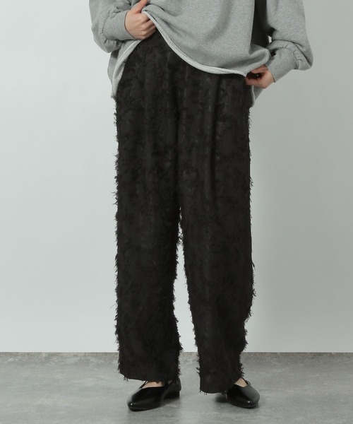 LAKOLE（ラコレ）の「カットジャガードパンツ / 290719（その他パンツ・レディース・ブラック/アイボリー/ピンクベージュ・FREE）」の9枚目の写真