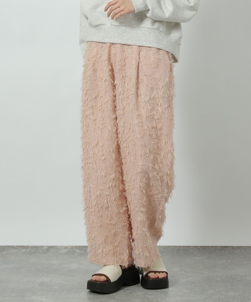 LAKOLE（ラコレ）の「カットジャガードパンツ / 290719（その他パンツ・レディース・ブラック/アイボリー/ピンクベージュ・FREE）」の12枚目の写真