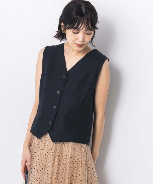 Gready Brilliant（グレディブリリアン）の「ＬＵラメリネンベスト（その他アウター・レディース・ブラウン/ブラック・38）」の10枚目の写真
