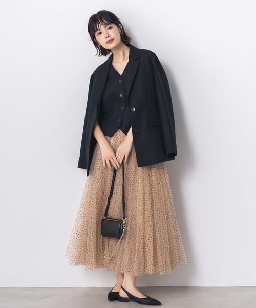Gready Brilliant（グレディブリリアン）の「ＬＵラメリネンベスト（その他アウター・レディース・ブラウン/ブラック・38）」の11枚目の写真