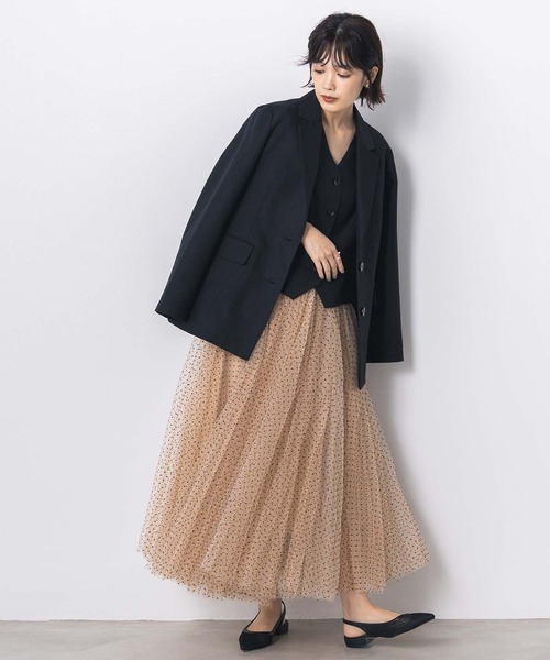 Gready Brilliant（グレディブリリアン）の「ＬＵラメリネンベスト（その他アウター・レディース・ブラウン/ブラック・38）」の14枚目の写真