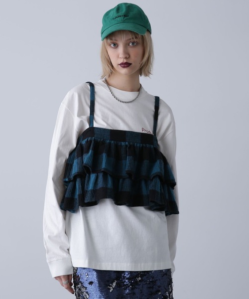 ROSE BUD（ローズバッド）の「ワッフルチェックビスチェ（その他トップス・レディース・ブルー/レッド・ONE SIZE）」の10枚目の写真