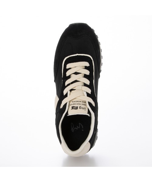 ing(イング)の「異素材ミックススニーカー(スニーカー・レディース・グレー/ブラック/ホワイト・M/L/S)」の6枚目の写真