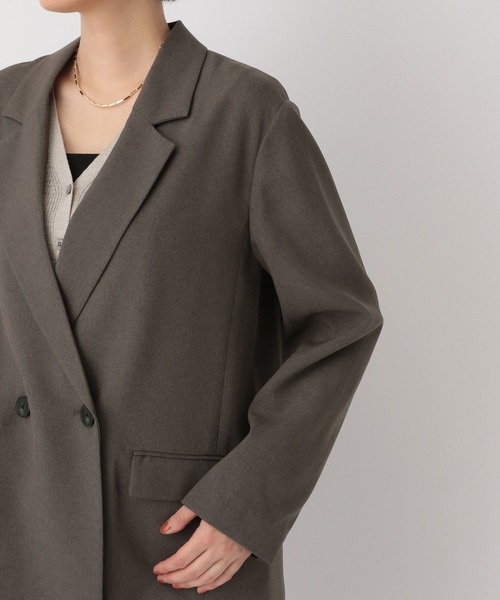 A part by（アパートバイ）の「リネンライクWジャケット（テーラードジャケット・レディース・ブラック/ライトベージュ/チャコールグレー/ライトグリーン・SMALL/MEDIUM）」の18枚目の写真