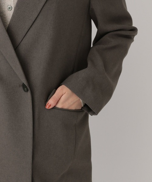 A part by（アパートバイ）の「リネンライクWジャケット（テーラードジャケット・レディース・ブラック/ライトベージュ/チャコールグレー/ライトグリーン・SMALL/MEDIUM）」の16枚目の写真