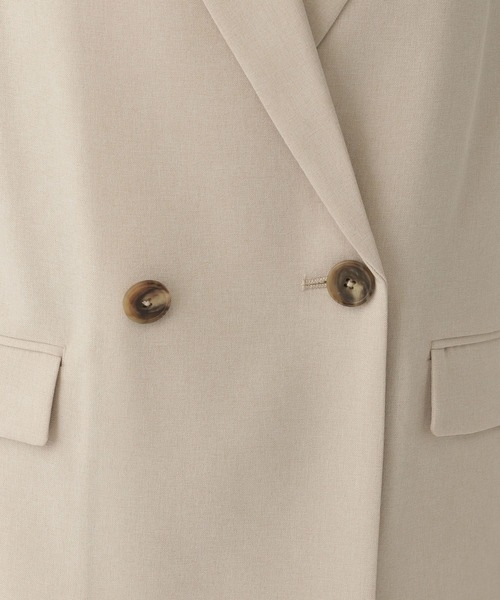 A part by（アパートバイ）の「リネンライクWジャケット（テーラードジャケット・レディース・ブラック/ライトベージュ/チャコールグレー/ライトグリーン・SMALL/MEDIUM）」の10枚目の写真