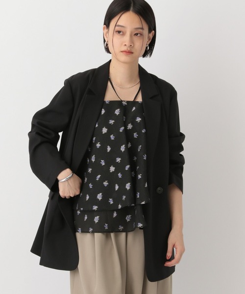 A part by（アパートバイ）の「リネンライクWジャケット（テーラードジャケット・レディース・ブラック/ライトベージュ/チャコールグレー/ライトグリーン・SMALL/MEDIUM）」の6枚目の写真