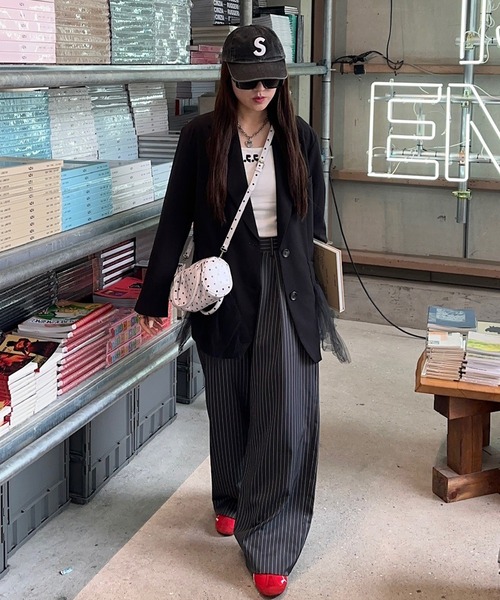 Maison Margiela2020AWストライプ ウール スラックス Maison Margiela メゾンマルジェラ ストライプ スプライスド