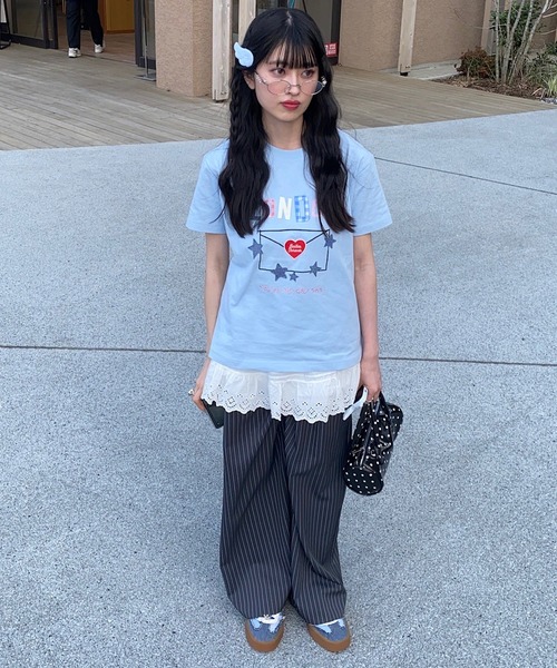 napinna maison（ナピナメゾン）の「【napinna maison×4sisters】ストライプタックワイドスラックス（スラックス・レディース・ブラウン系/グレー系・M/L）」の13枚目の写真