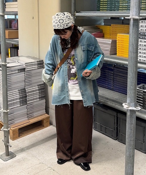 MOSA ストライプ スリータックスラックス MOSA ストライプ スリータックスラックス