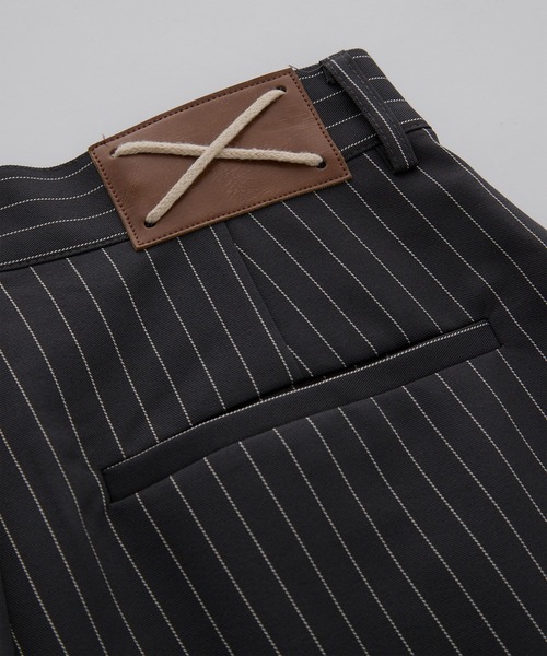 napinna maison×4sisters】ストライプタックワイドスラックス