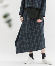 スカート nop de nod / check skirt GR nop de nod（ノップドゥノッド）の「タイプライタータータン