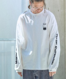 ADAMPATEK/distortion long sleeve T/エフェクタープリントロングスリーブTシャツ