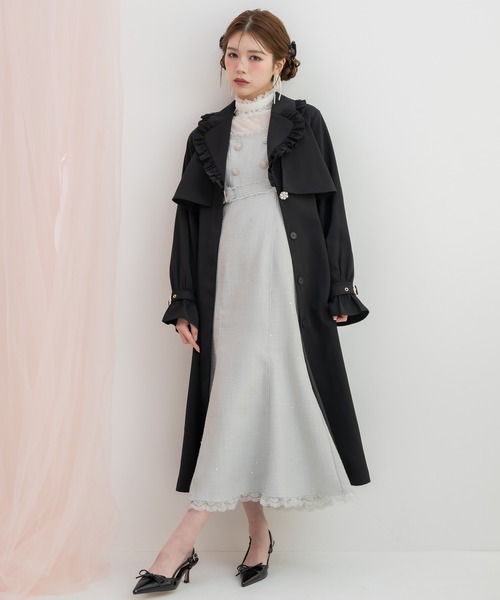 セール】バックレース切替トレンチコート（トレンチコート）｜couture