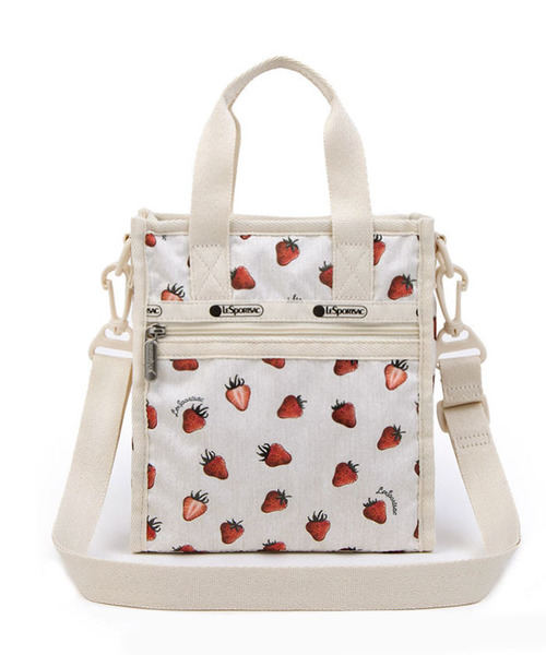 LeSportsac(レスポートサック)の「MINI N/S TOTE ビタースウィートベリー(ショルダーバッグ・レディース・ホワイト・FREE)」の4枚目の写真
