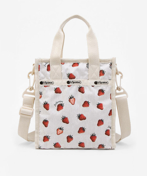LeSportsac(レスポートサック)の「MINI N/S TOTE ビタースウィートベリー(ショルダーバッグ・レディース・ホワイト・FREE)」の6枚目の写真