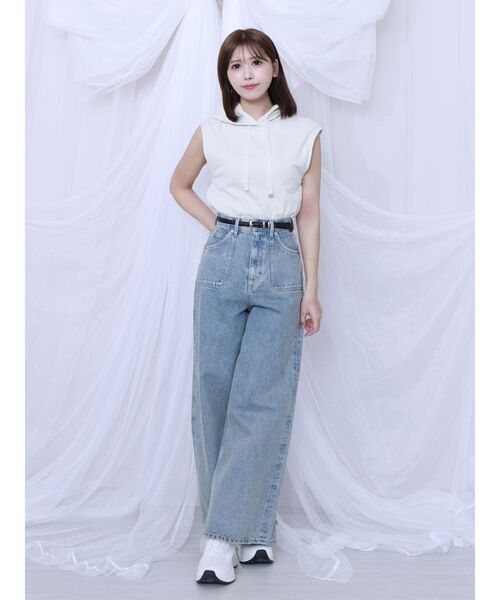 EATME(イートミー)の「【EATME×MIKANA YAMAMOTO】ポケットデニムパンツ(デニムパンツ・レディース・ライトブルー・MEDIUM/SMALL)」の6枚目の写真