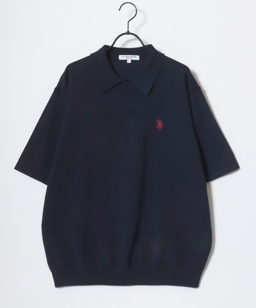 U.S. POLO ASSN.(ユーエスポロアッスン)の「U.S. POLO ASSN./ユーエスポロアッスン オーバーサイズ ニット 無地 ストライプ ロゴ ワンポイント刺繍 半袖ポロシャツ/レディース メンズ(ポロシャツ・メンズ・ベージュ系その他/ブルー系その他/オフホワイト/ブラック/ネイビー/ベージュ・M/LL/L)」の17枚目の写真