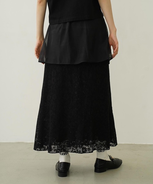 MILKFED.（ミルクフェド）の「DETACHABLE LACE SKIRT（スカート・レディース・ホワイト/ブラック・ONE SIZE）」の21枚目の写真