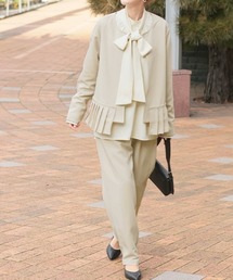 HUG.U | "今っぽ" フォーマル 3点セット ジャケット / ブラウス / パンツ(スーツセット)