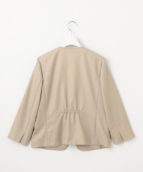 J.PRESS Ladies(J.プレス レディス)の「【セットアップ対応・洗える・UVケア・吸水速乾】OXIJEWELストレッチ ノーカラー ジャケット(ノーカラージャケット・レディース・シルバー系/ベージュ系/ネイビー系/ライトグレー系・XS)」の12枚目の写真