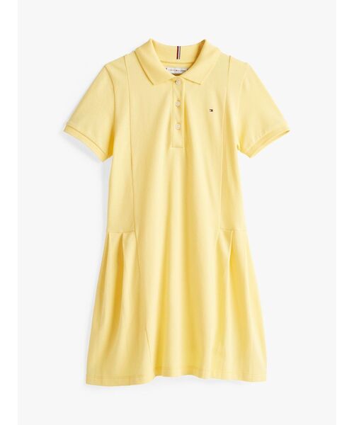 TOMMY HILFIGER（トミーヒルフィガー）の「GIRLS ショートスリーブポロワンピース（ワンピース・キッズ・イエロー・140cm/150cm/160cm/130cm）」の3枚目の写真
