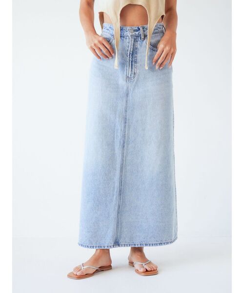 Ungrid（アングリッド）の「ポケットリメイクデニムロングスカート（スカート・レディース・ブルー・SMALL/MEDIUM）」の5枚目の写真