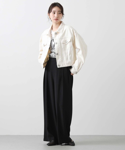 SOMETHING（サムシング）の「サムシングデニムジャケット（その他アウター・レディース・アイボリー/ブルー系・FREE）」の3枚目の写真