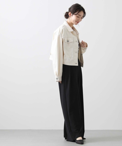 SOMETHING（サムシング）の「サムシングデニムジャケット（その他アウター・レディース・アイボリー/ブルー系・FREE）」の4枚目の写真