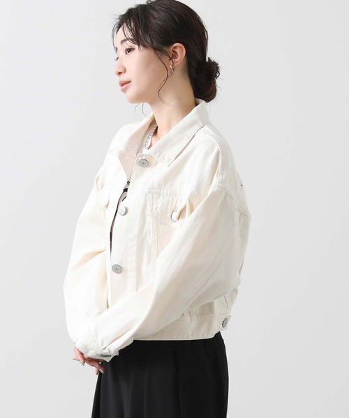 SOMETHING（サムシング）の「サムシングデニムジャケット（その他アウター・レディース・アイボリー/ブルー系・FREE）」の8枚目の写真