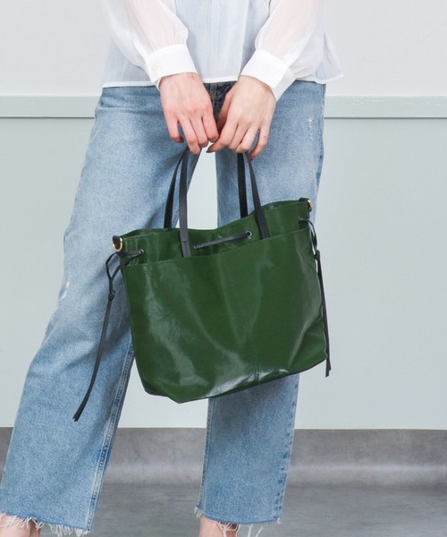 Jack Gomme(ジャックゴム)の「【JACK GOMME/ジャックゴム】ナイロン 巾着ショルダーバッグ EMY(ショルダーバッグ・レディース・ネイビー/クリーム/シルバー/ブラウン/ダークグリーン・FREE)」の22枚目の写真