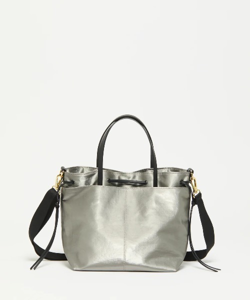 Jack Gomme（ジャックゴム）の「【JACK GOMME/ジャックゴム】ナイロン 巾着ショルダーバッグ　EMY（ショルダーバッグ・レディース・ネイビー/クリーム/シルバー/ブラウン/ダークグリーン・FREE）」の13枚目の写真