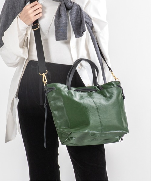 Jack Gomme（ジャックゴム）の「【JACK GOMME/ジャックゴム】ナイロン 巾着ショルダーバッグ　EMY（ショルダーバッグ・レディース・ネイビー/クリーム/シルバー/ブラウン/ダークグリーン・FREE）」の19枚目の写真