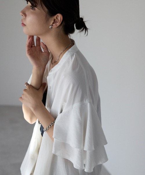 セール】Layered frill shirt レイヤードフリルシャツ（シャツ