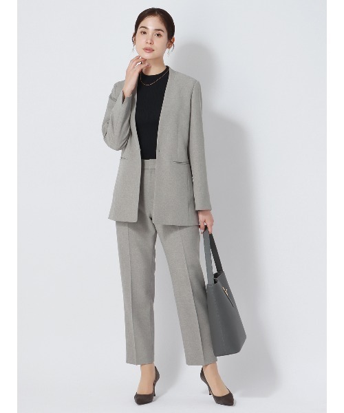 SUIT SQUARE(スーツスクエア)の「ハイネックリブニット ハンドウォッシュ コットンブレンド(ニット/セーター・レディース・ベージュ系/ネイビー系/ホワイト系・38(9号))」の13枚目の写真