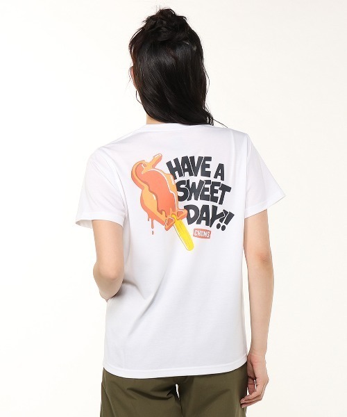 CHUMS チャムス 半袖 Tシャツ レディース アイスグラフィックTシャツ UVケア CH11-2536 CHUMS tシャツ CHUMS/チャムス アイスグラフィックTシャツ/UV