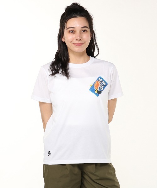 CHUMS(チャムス)の「CHUMS/チャムス アイスグラフィックTシャツ/UVケア CH11-2536(Tシャツ/カットソー・レディース・ホワイト/ミント/ブラック・M/L)」の4枚目の写真