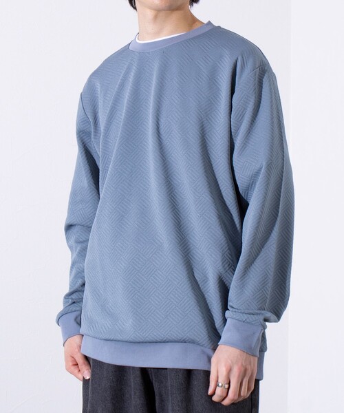GLOSTER(グロスター)の「【GLOSTER/グロスター】ハシゴリンクスプルオーバー 長袖Tシャツ ロンT(Tシャツ/カットソー・メンズ・グレイッシュブルー/グレー/ホワイト/ネイビー・S/M/L)」の10枚目の写真