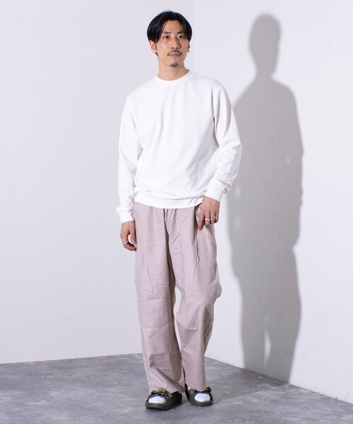 GLOSTER(グロスター)の「【GLOSTER/グロスター】ハシゴリンクスプルオーバー 長袖Tシャツ ロンT(Tシャツ/カットソー・メンズ・グレイッシュブルー/グレー/ホワイト/ネイビー・S/M/L)」の15枚目の写真