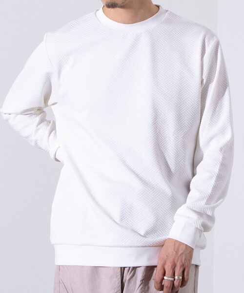 GLOSTER(グロスター)の「【GLOSTER/グロスター】ハシゴリンクスプルオーバー 長袖Tシャツ ロンT(Tシャツ/カットソー・メンズ・グレイッシュブルー/グレー/ホワイト/ネイビー・S/M/L)」の16枚目の写真