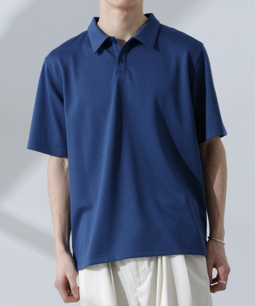 NANO universe（ナノユニバース）の「Pe/Ry鹿の子ポロシャツ 半袖（ポロシャツ・メンズ・ダークグリーン/ブラック/ブルーグレー/エンジ/ネイビー/チャコール・M/L）」の6枚目の写真