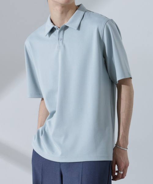 NANO universe（ナノユニバース）の「Pe/Ry鹿の子ポロシャツ 半袖（ポロシャツ・メンズ・ダークグリーン/ブラック/ブルーグレー/エンジ/ネイビー/チャコール・M/L）」の3枚目の写真