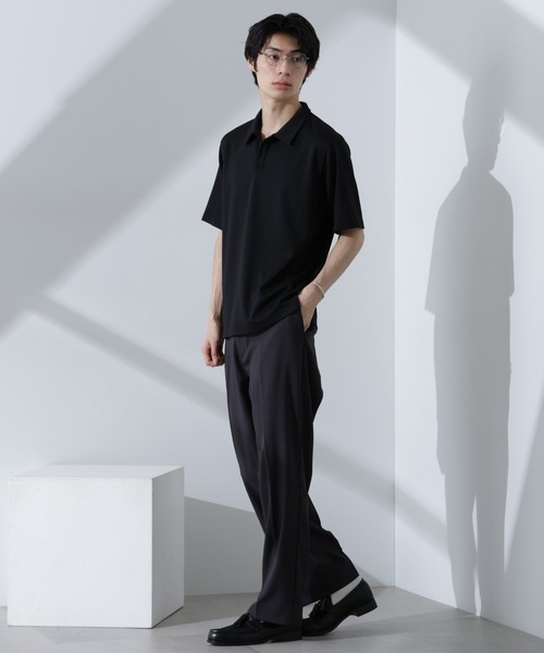 NANO universe（ナノユニバース）の「Pe/Ry鹿の子ポロシャツ 半袖（ポロシャツ・メンズ・ダークグリーン/ブラック/ブルーグレー/エンジ/ネイビー/チャコール・M/L）」の10枚目の写真