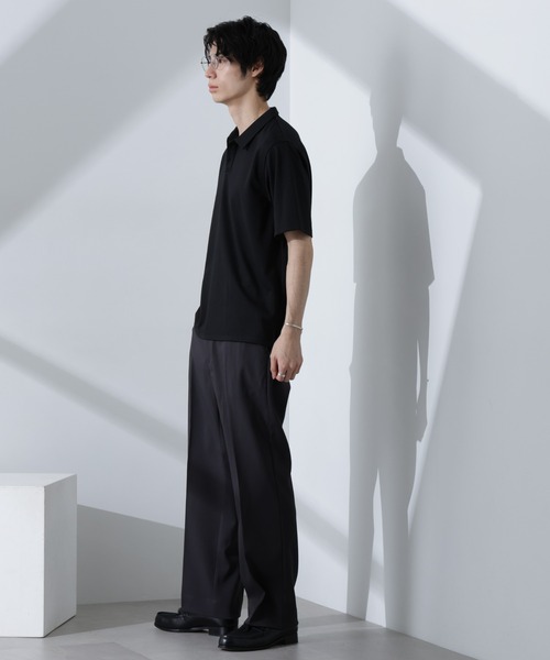 NANO universe（ナノユニバース）の「Pe/Ry鹿の子ポロシャツ 半袖（ポロシャツ・メンズ・ダークグリーン/ブラック/ブルーグレー/エンジ/ネイビー/チャコール・M/L）」の13枚目の写真